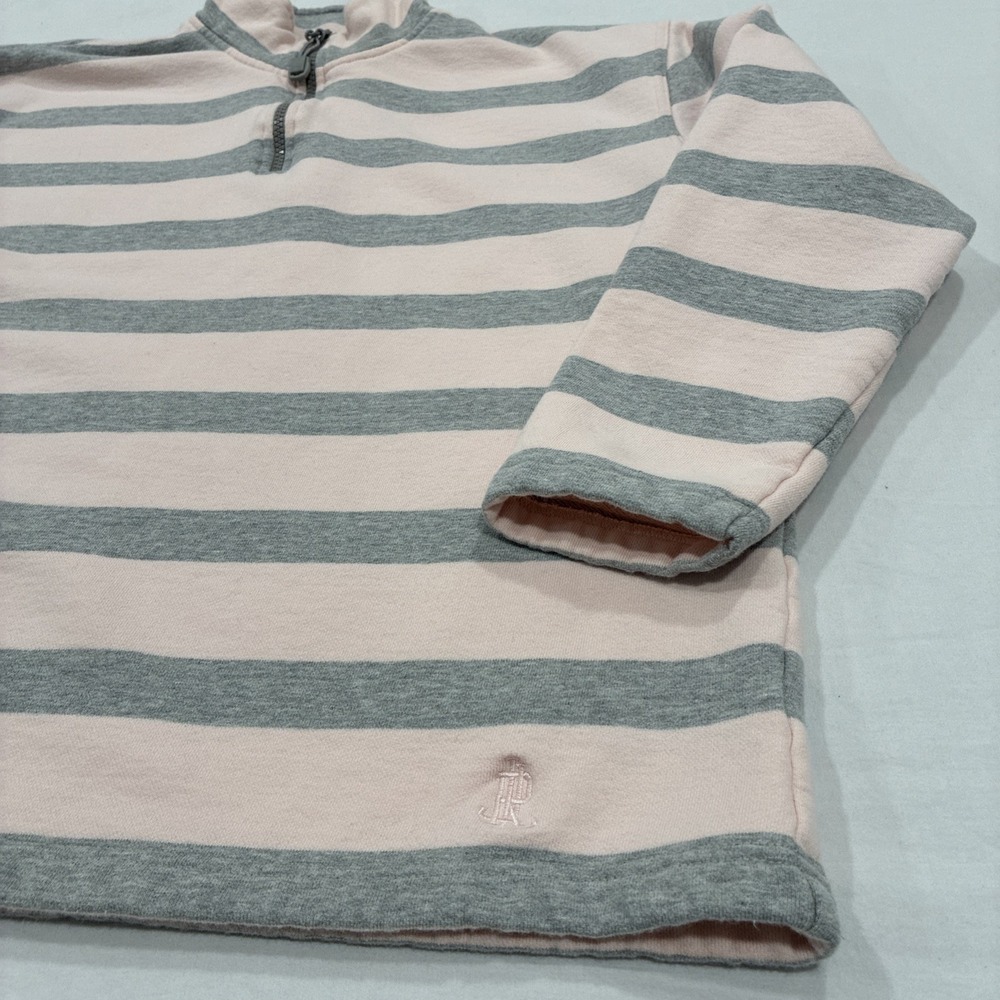 Lauren Ralph Lauren Women's 1/4 Zip Pullover‎ Size Large Striped Cotton Casual - Picture 3 of 16